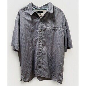 ExOfficio Button Up Shirt 2XL XXL Blue Vented Hike Trail Trekker Camper Outdoors